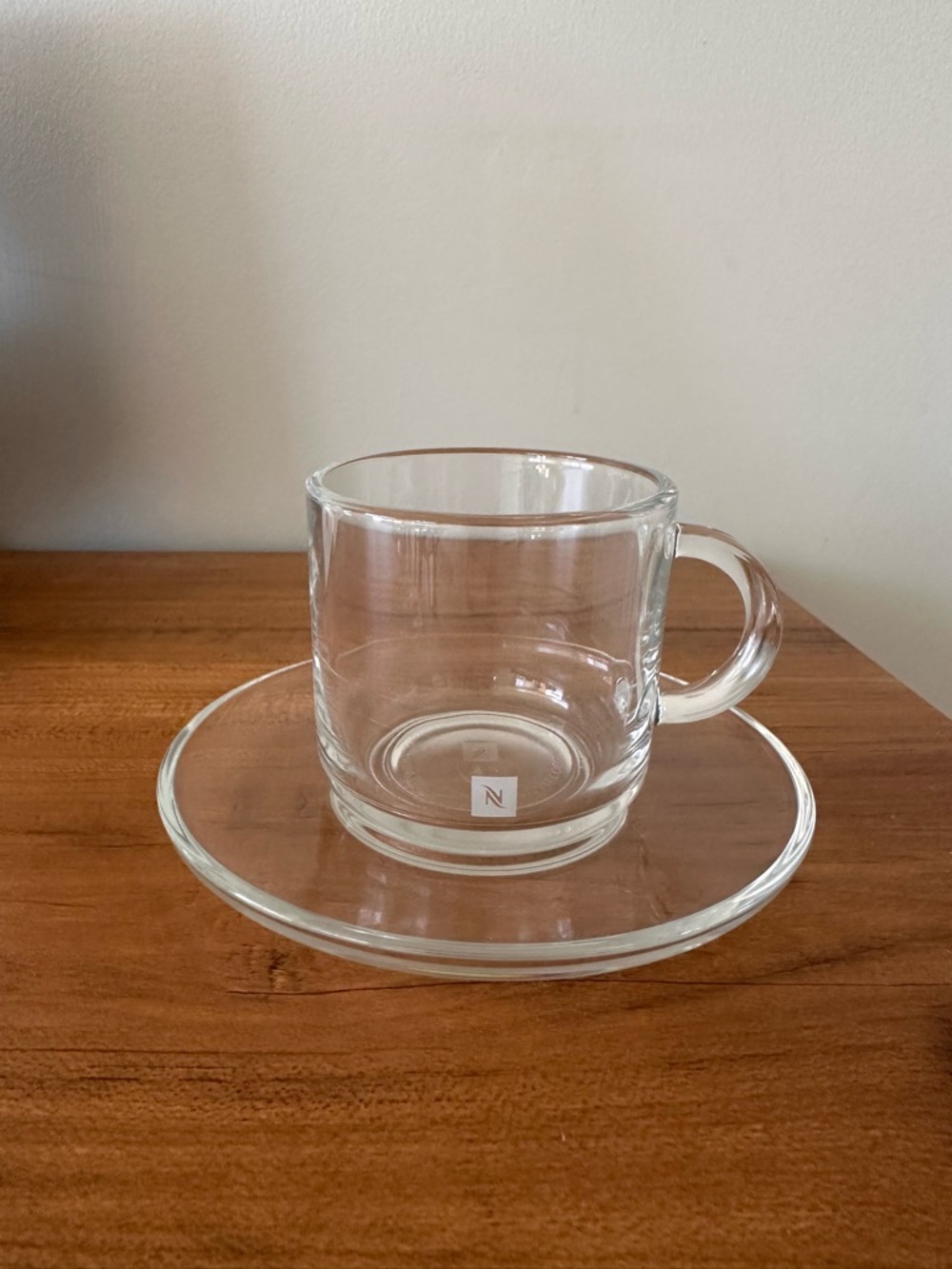 Nespresso Clear Glass Cup and Saucer - Transparent